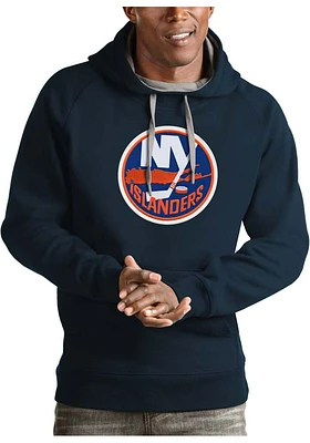 Antigua New York Islanders Mens Navy Blue Full Front Victory Long Sleeve Hoodie