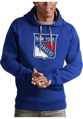 Antigua New York Rangers Mens Full Front Victory Long Sleeve Hoodie