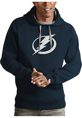 Antigua Tampa Bay Lightning Mens Navy Blue Full Front Victory Long Sleeve Hoodie