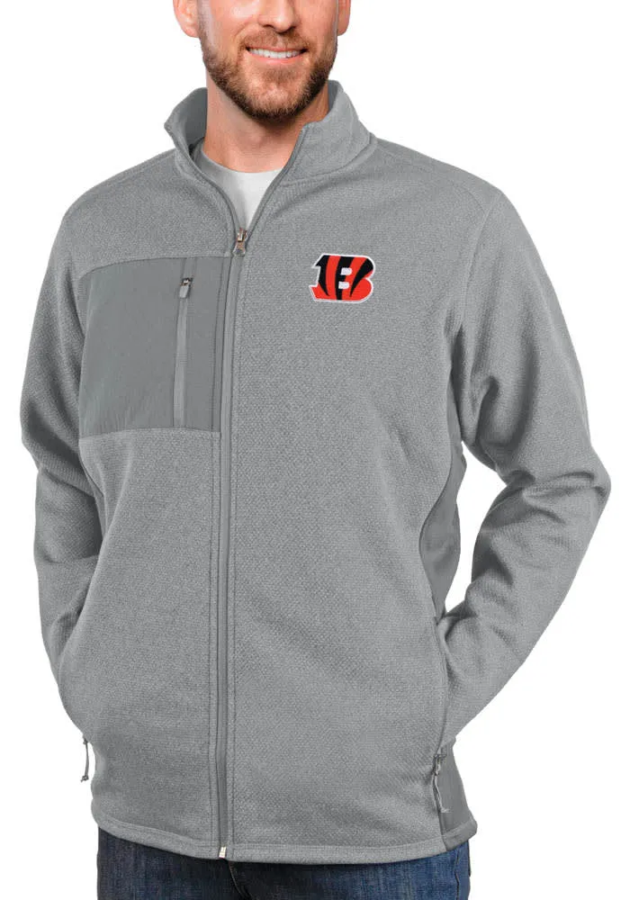 Antigua Cincinnati Bengals Mens Grey Course Medium Weight Jacket