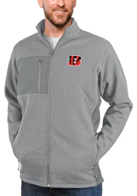 Antigua Cincinnati Bengals Mens Grey Course Medium Weight Jacket