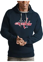 Antigua Washington Capitals Mens Navy Blue Full Front Victory Long Sleeve Hoodie
