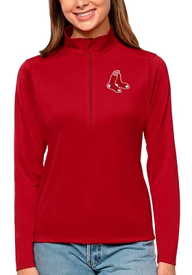 Antigua Boston Red Sox Womens Tribute Qtr Zip Pullover