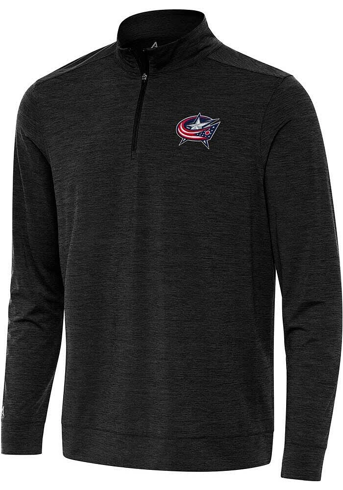 Antigua Columbus Blue Jackets Mens Bright Long Sleeve Qtr Zip Pullover