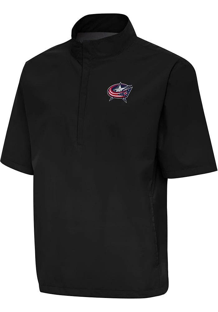 Antigua Columbus Blue Jackets Mens Brisk Short Sleeve Jacket