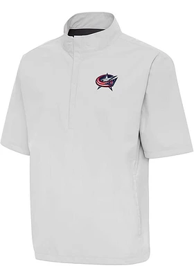 Antigua Columbus Blue Jackets Mens Brisk Short Sleeve Jacket