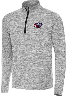 Antigua Columbus Blue Jackets Mens Cause Long Sleeve Qtr Zip Pullover