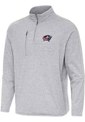 Antigua Columbus Blue Jackets Mens Certain Long Sleeve Qtr Zip Pullover