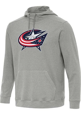 Antigua Columbus Blue Jackets Mens Full Front Cloud Long Sleeve Hoodie