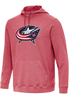 Antigua Columbus Blue Jackets Mens Full Front Cloud Long Sleeve Hoodie