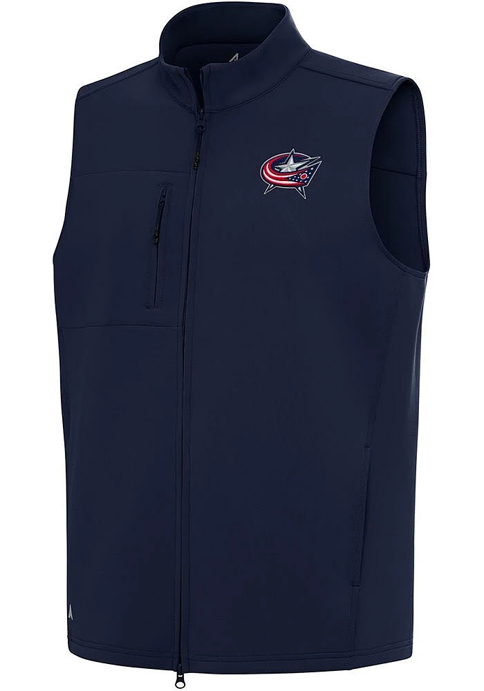 Antigua Columbus Blue Jackets Mens Navy Demand Sleeveless Jacket