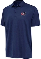 Antigua Columbus Blue Jackets Navy Ellipse Big and Tall Polo
