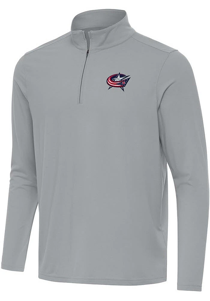 Antigua Columbus Blue Jackets Mens Intent Long Sleeve Qtr Zip Pullover