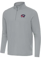 Antigua Columbus Blue Jackets Mens Intent Long Sleeve Qtr Zip Pullover