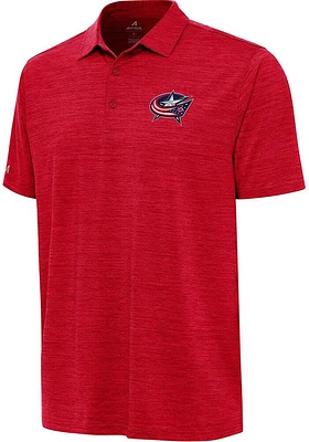 Antigua Columbus Blue Jackets Mens Layout Short Sleeve Polo