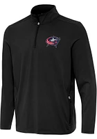 Antigua Columbus Blue Jackets Mens Perilous Long Sleeve Qtr Zip Pullover