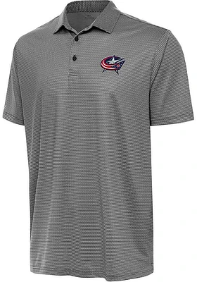 Antigua Columbus Blue Jackets Mens White Rings Short Sleeve Polo