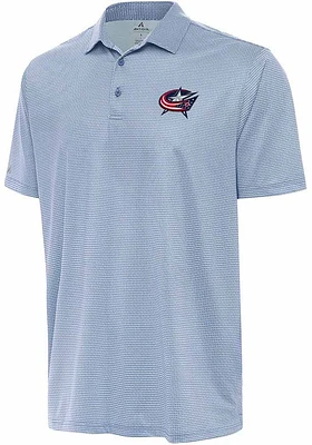 Antigua Columbus Blue Jackets Mens White Rings Short Sleeve Polo