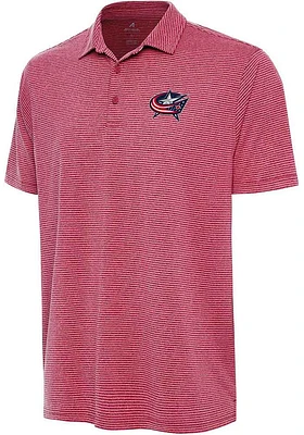 Antigua Columbus Blue Jackets Mens Scheme Short Sleeve Polo