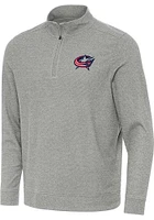 Antigua Columbus Blue Jackets Mens Subtle Long Sleeve Qtr Zip Pullover