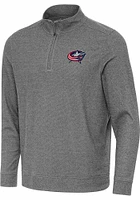 Antigua Columbus Blue Jackets Mens Subtle Long Sleeve Qtr Zip Pullover