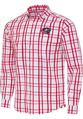 Antigua Columbus Blue Jackets Mens Tending Long Sleeve Dress Shirt