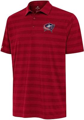 Antigua Columbus Blue Jackets Mens Tunnel Short Sleeve Polo