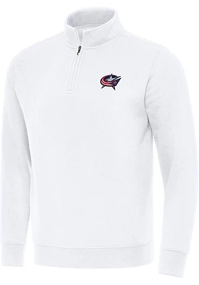 Antigua Columbus Blue Jackets Mens Victory Long Sleeve Qtr Zip Pullover