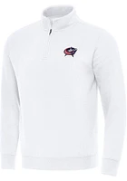 Antigua Columbus Blue Jackets Mens Victory Long Sleeve Qtr Zip Pullover