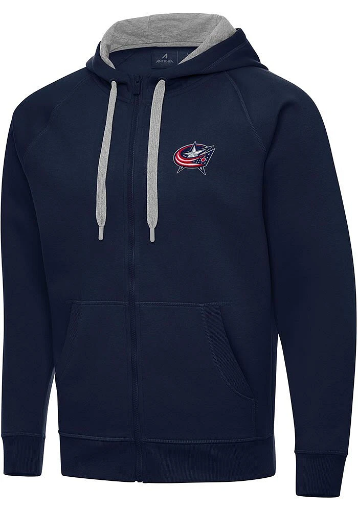 Antigua Columbus Blue Jackets Mens Navy Blue Victory Big and Tall Light Weight Jacket