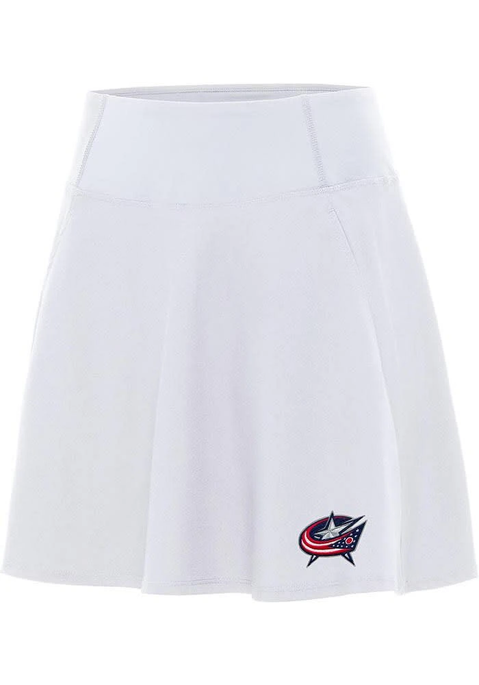 Antigua Columbus Blue Jackets Womens White Chip Skort Skirt