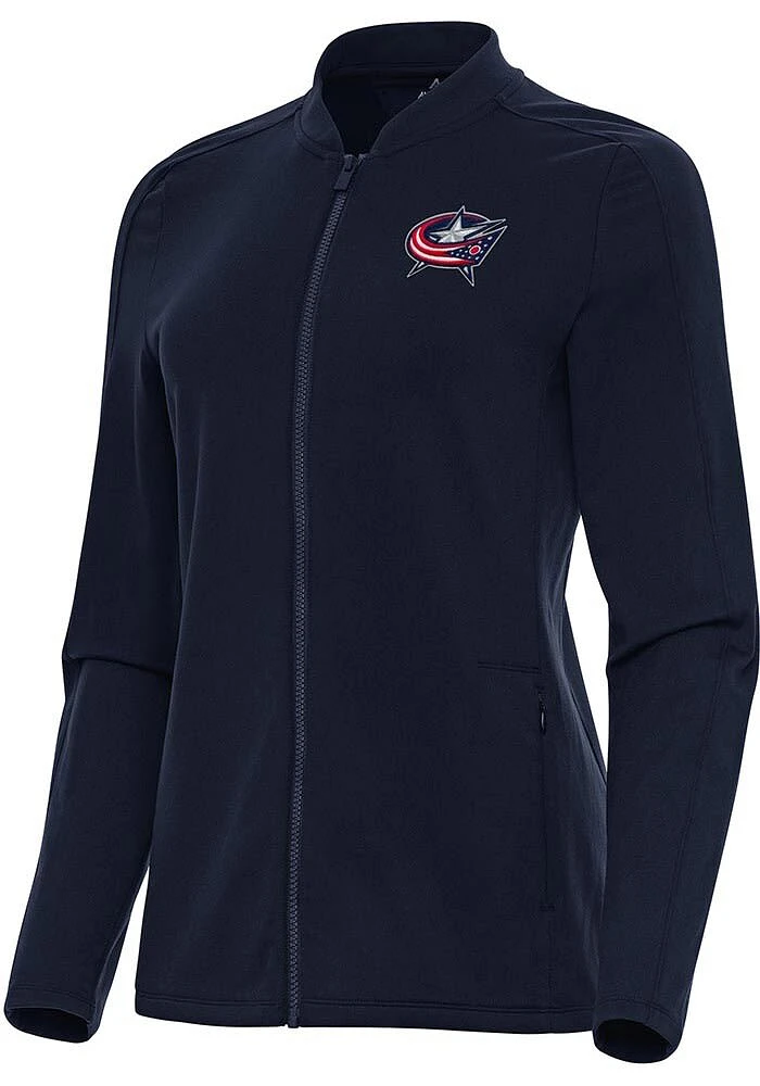 Antigua Columbus Blue Jackets Womens Navy Continual Light Weight Jacket