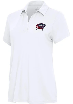 Antigua Columbus Blue Jackets Womens Era Short Sleeve Polo Shirt