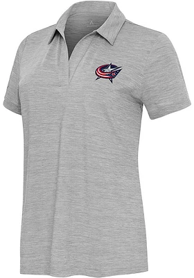 Antigua Columbus Blue Jackets Womens Layout Short Sleeve Polo Shirt