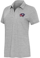 Antigua Columbus Blue Jackets Womens Layout Short Sleeve Polo Shirt