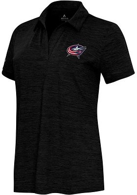 Antigua Columbus Blue Jackets Womens Layout Short Sleeve Polo Shirt