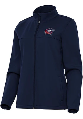 Antigua Columbus Blue Jackets Womens Navy Blue Links Light Weight Jacket