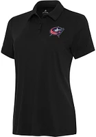 Antigua Columbus Blue Jackets Womens Reprocess Recycled Short Sleeve Polo Shirt