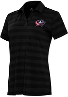 Antigua Columbus Blue Jackets Womens Tunnel Short Sleeve Polo Shirt