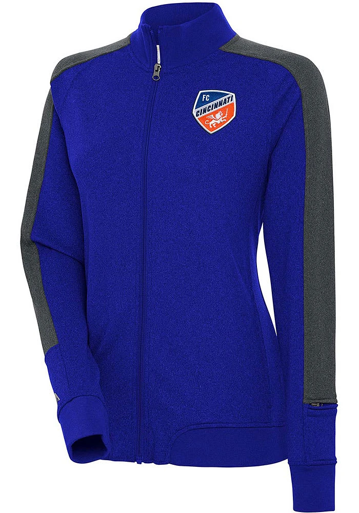 Antigua FC Cincinnati Womens Blue Strike Light Weight Jacket