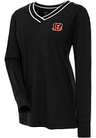 Antigua Cincinnati Bengals Womens Black Symbolic LS Tee