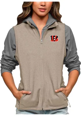 Antigua Cincinnati Bengals Womens Oatmeal Course Vest