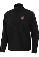 Antigua Ohio State Buckeyes Mens Brisk Long Sleeve Qtr Zip Pullover