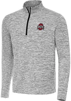 Antigua Ohio State Buckeyes Mens Cause Long Sleeve Qtr Zip Pullover