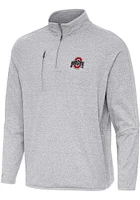 Antigua Ohio State Buckeyes Mens Certain Long Sleeve Qtr Zip Pullover