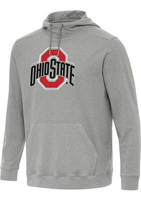 Antigua Ohio State Buckeyes Mens Full Front Cloud Long Sleeve Hoodie