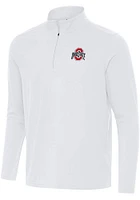 Antigua Ohio State Buckeyes Mens Intent Long Sleeve Qtr Zip Pullover