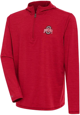 Antigua Ohio State Buckeyes Mens Tidy Long Sleeve Qtr Zip Pullover