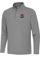 Antigua Ohio State Buckeyes Mens Twine Long Sleeve Qtr Zip Pullover