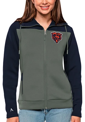 Antigua Chicago Bears Womens Navy Blue Protect Medium Weight Jacket